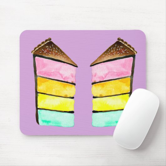 Taart plak regenboog cake kunst muismat (Met muis)