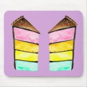 Taart plak regenboog cake kunst muismat (Voorkant)