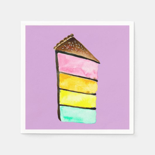 Taart plak regenboog cake kunst servet (Voorkant)