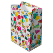 "TAART PLAKJES EN BALLONNEN" MEDIUM CADEAUZAKJE (Achterkant Gekanteld)