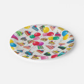 "TAART PLAKJES EN BALLONNEN" PAPIEREN BORDJE (Gekanteld)