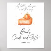 Taart pompoen banner boeken kaarten en geschenken poster (Voorkant)