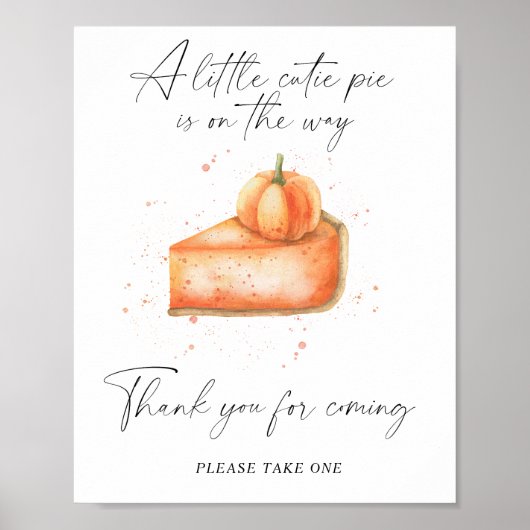 Taart pompoen - Bedankt voor het komen Poster (Voorkant)