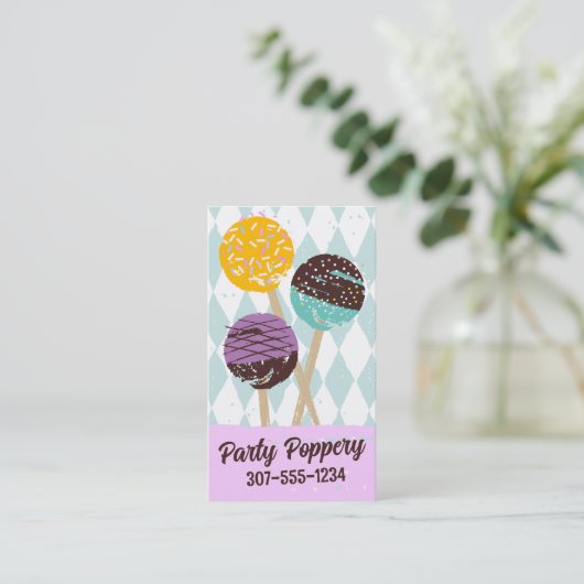 Taart poppen bruiloft evenement bakken bakkerij pa visitekaartje (Staand voorkant)