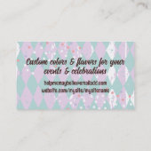 Taart poppen bruiloft evenement bakken bakkerij pa visitekaartje (Achterkant)