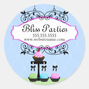 Taart Poppen Dessert tafel Ronde Sticker