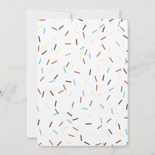 Taart Poppen en Sprinkles Verjaardag Kaart (Achterkant)