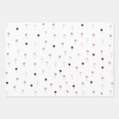 Taart Poppen overal op wit Inpakpapier Vel (Voorkant)