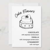 Taart smaken Moderne minimalistische bruiloft teke (Voorkant)