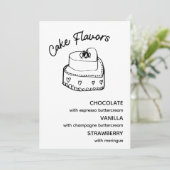 Taart smaken Moderne minimalistische bruiloft teke (Staand voorkant)