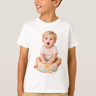 Taart Smash Baby Eerste Verjaardag T-Shirt
