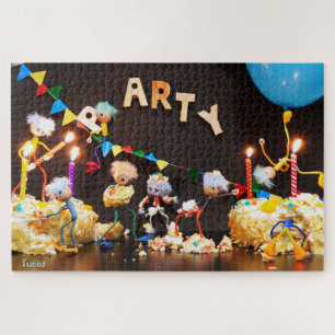Taart smash van feestende Fubby's Legpuzzel