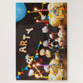 Taart smash van feestende Fubby's Legpuzzel (Verticaal)