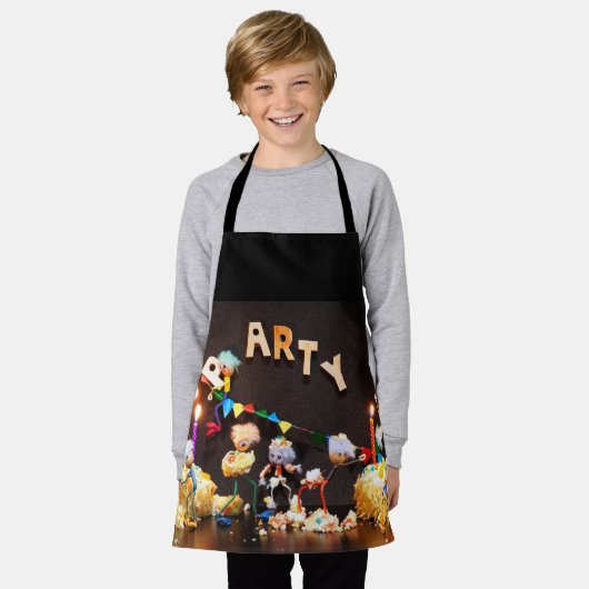 Taart smash van feestende Fubby's Schort (Gedragen)