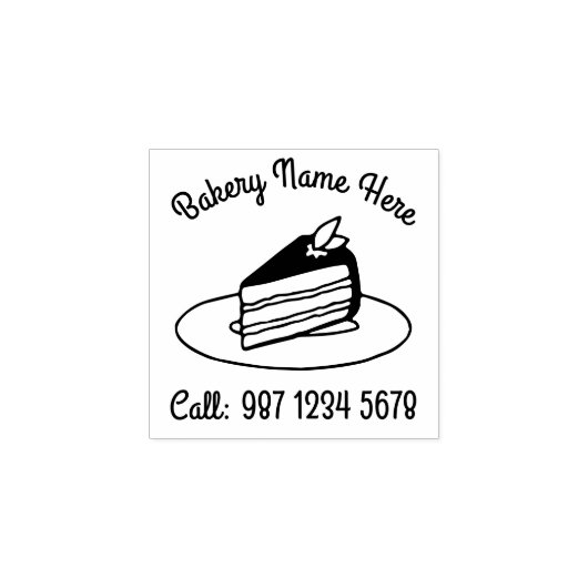 Taart Snee Bakery Gebak Rubberstempel (Afrduk)
