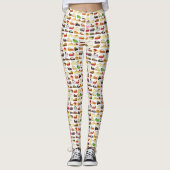 Taart Social Pi Day Slices Bake Sale Dessert Food Leggings (Voorkant)