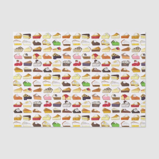 Taart Social Pi Day Slices Bake Sale Dessert Food Tissuepapier (Voorkant)