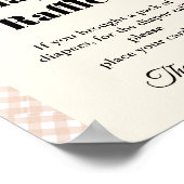 Taart Thankgiving Luier loterij baby shower teken Poster (Hoek)