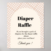 Taart Thankgiving Luier loterij baby shower teken Poster (Voorkant)