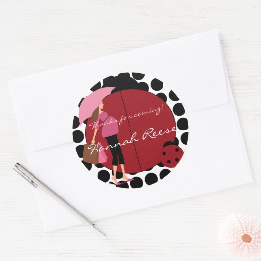 Taart Topper Sticker lieveheersbeestje (Envelop)