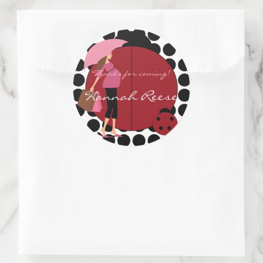 Taart Topper Sticker lieveheersbeestje (Tas)