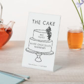 Taart Trouwbord Reclamebord Met Voetstuk (Insitu)