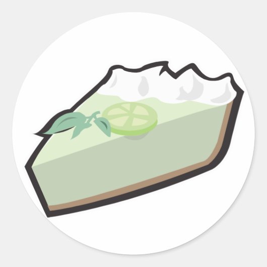 taart van limoen uit de Keys Ronde Sticker (Voorkant)