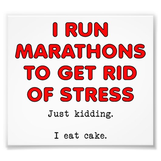 Taart voor Stress Grappige Poster (Voorkant)