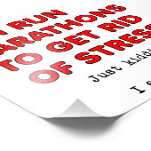 Taart voor Stress Grappige Poster (Hoek)