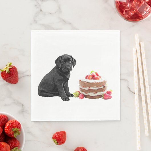 Taart - Zwart Lab Servet (Insitu)