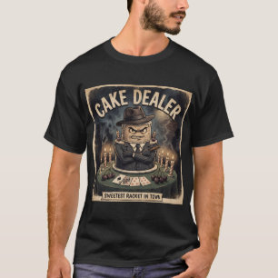 "TAARTDEALER" Bende Taartontwerp T-shirt