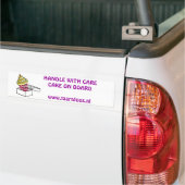taartdeuren logo, Voorzichtige rijderTaart aan bo. Bumpersticker (Op Truck)