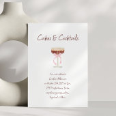 Taarten Cocktails Espresso Martini Roze Strik Fees Kaart