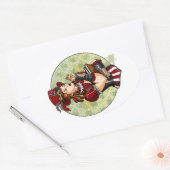 Taarten die van taarten houden ovale sticker (Envelop)