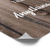 taarten en cadeaus trouwbord roesthout poster (Hoek)