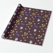 taarten en sundaes chocolade cadeaupapier (Uitgerold)