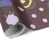 taarten en sundaes chocolade cadeaupapier (Rol Hoek)