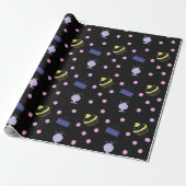 taarten en sundaes zwart cadeaupapier (Uitgerold)