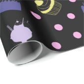 taarten en sundaes zwart cadeaupapier (Rol Hoek)