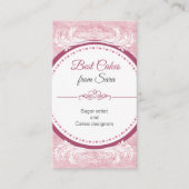 taarten, handgemaakte 3 D taarten, gebak-fornuizen Visitekaartje (Voorkant)