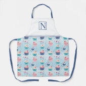 Taarten, kaarsen en aardbeien Gepersonaliseerd Ini Schort (Voorkant)