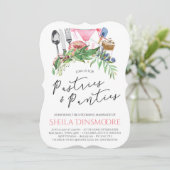 Taarten & Slipjes lingerie feest uitnodiging 5x7 (Staand voorkant)