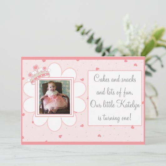 Taarten & snacks en veel plezier, eerste verjaarda kaart (Staand voorkant)