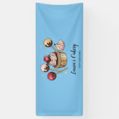 Taarten & snoepjes Cupcake Home Bakkerij Gebak Sno Spandoek (Verticaal)