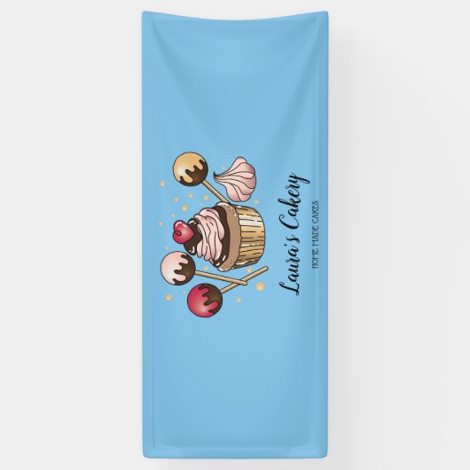 Taarten & snoepjes Cupcake Home Bakkerij Gebak Sno Spandoek (Verticaal)