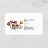 Taarten & snoepjes Cupcake Home Bakkerij Gebak Sno Visitekaartje (Achterkant)