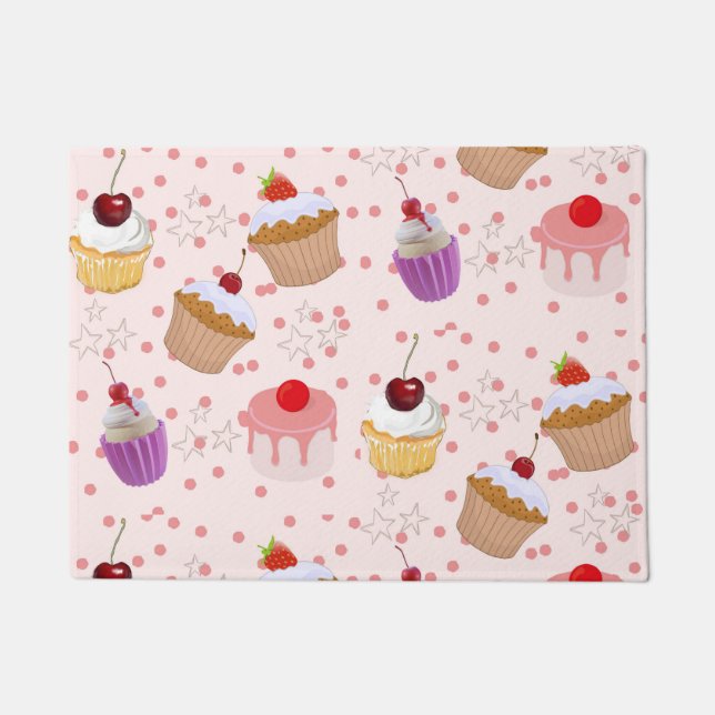 TAARTEN VAN KLEUREN DEURMAT (Voorkant)