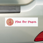 Taarten voor Vrede kersen vrede taart bumper stick Bumpersticker (Op auto)