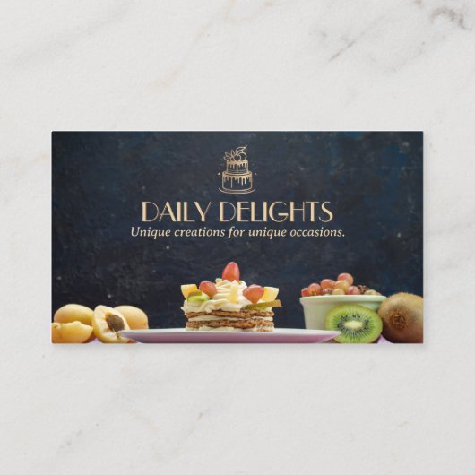 taartenwinkel | Royal Golden Cake Visitekaartje (Achterkant)