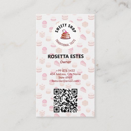 taartenwinkel | Traditionele smaakindustrie Visitekaartje (Voorkant)